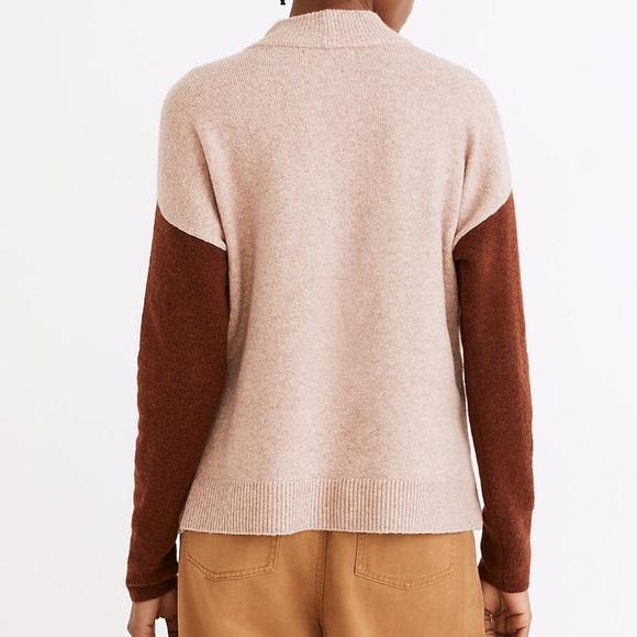 Madewell Redmond Mockneck Pocket Sweater in Colorblock size small - Picture 5 of 7